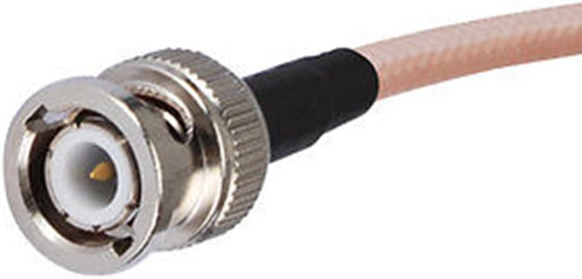 BNC Male Right Angle to BNC Male STR8 Low Loss Coax RF Cable Pack of 2 T441