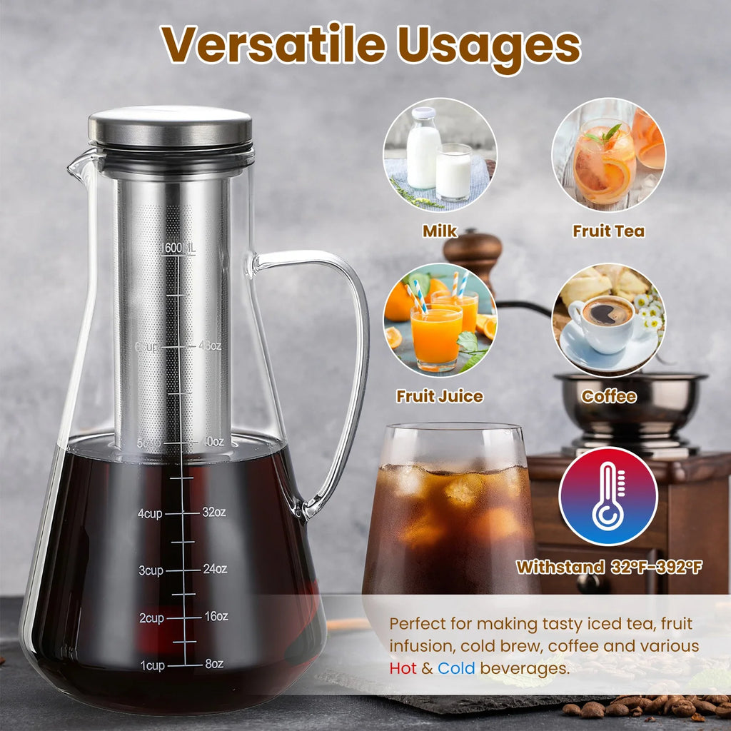 Cold Brew Coffee Maker Glass Pitcher with Filter L1059