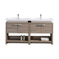 63 in. Modern Bathroom Vanity with Cubby Hole O449817