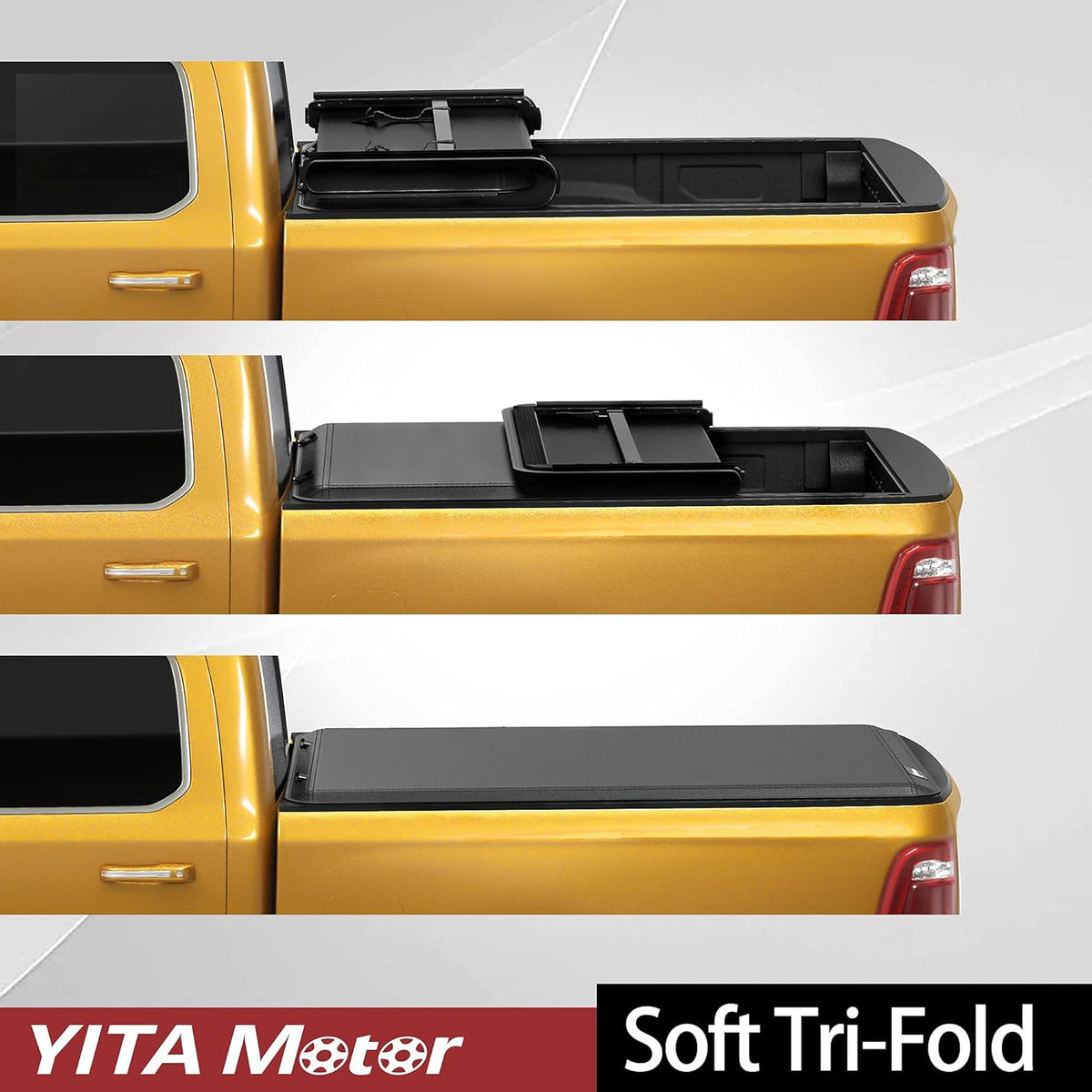 Soft Tri-fold Truck Bed Tonneau Cover for 2019-2022 Chevy Silverado/GMC Sierra 1500, 6.6 ft Bed T237617
