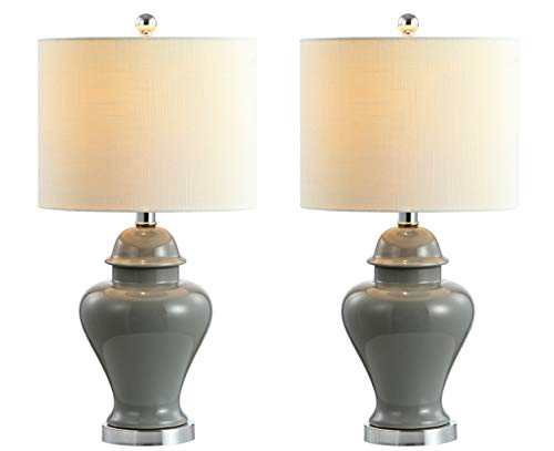 Set of 2 White Ceramic Table Lamps N9077