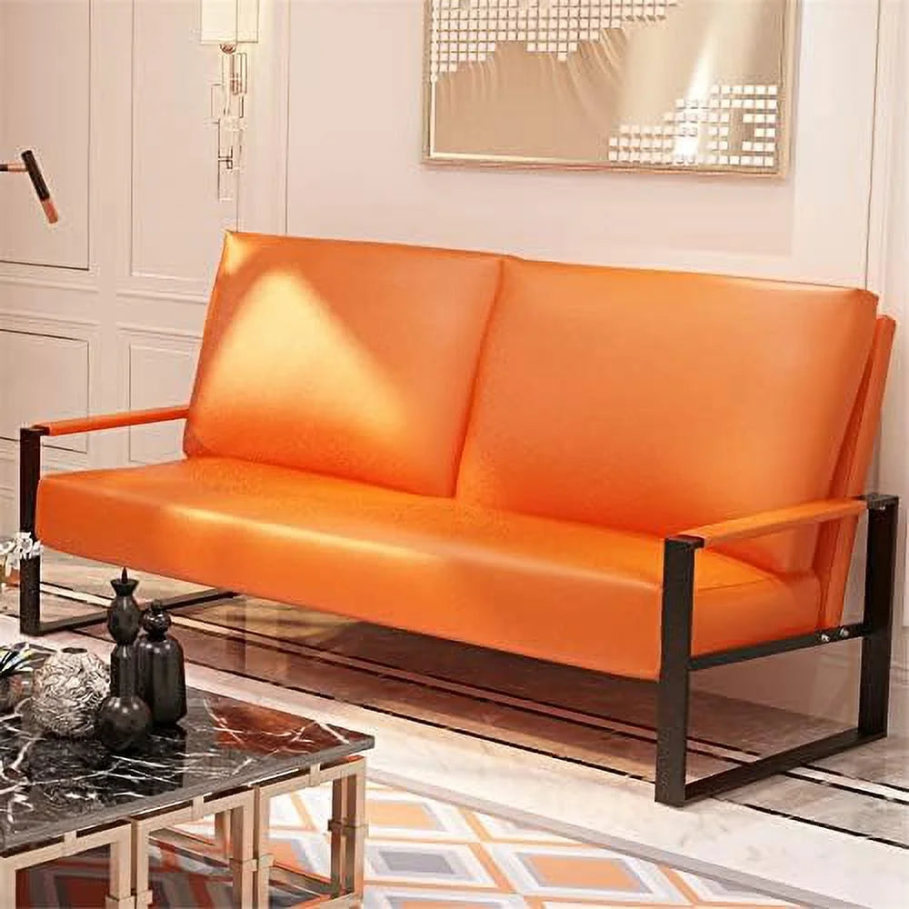 Mid Century Upholstered Accent Chair with Cushion & Metal Frame U748636