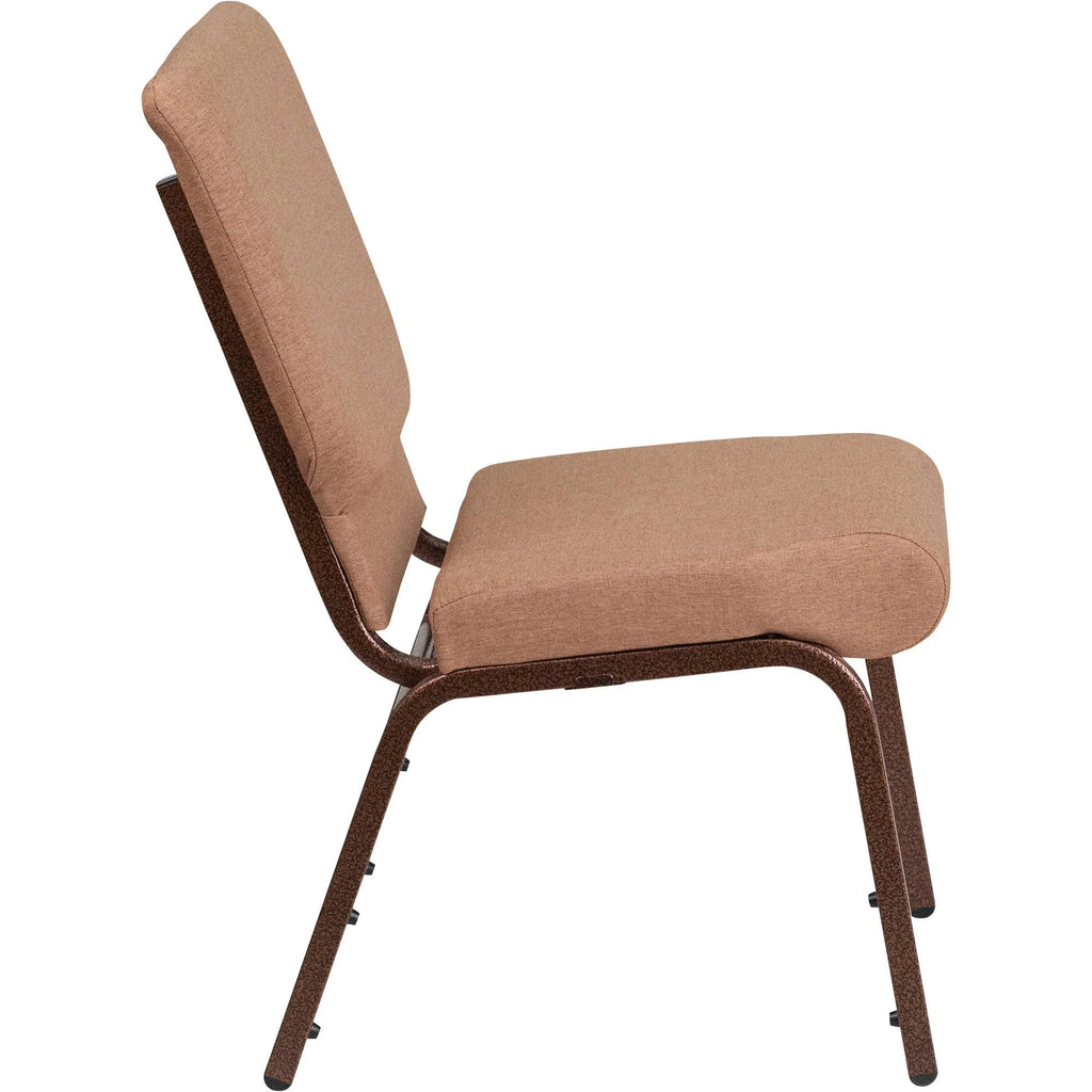 Caramel Fabric Stacking Church Chair S394