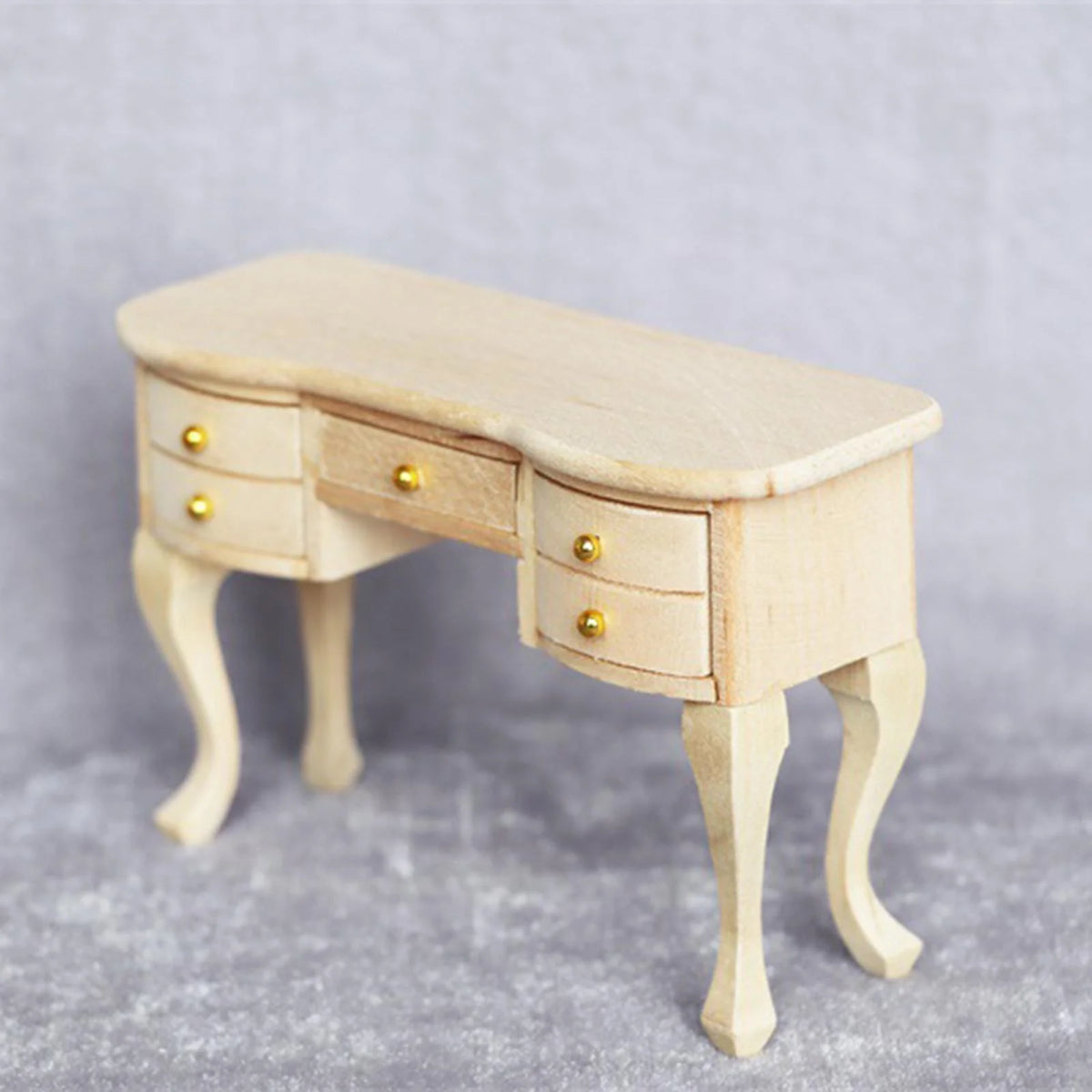 Unpainted Wooden 1:12 Dollhouse Miniature Desk H96971