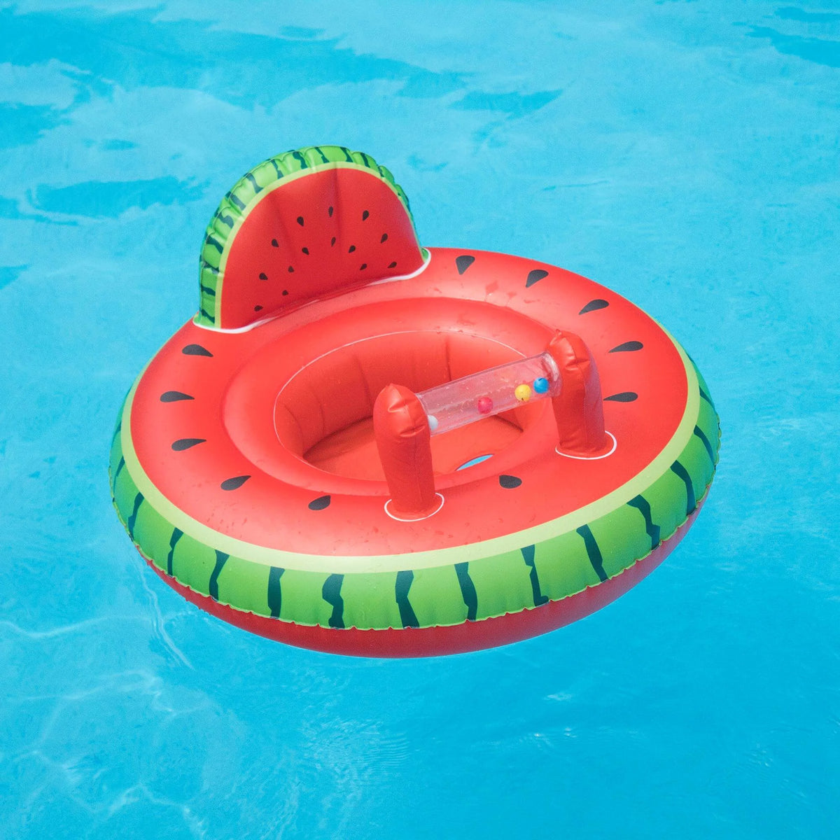 Red Green Watermelon Baby Seat Pool Inflatable Ride-On Y950092