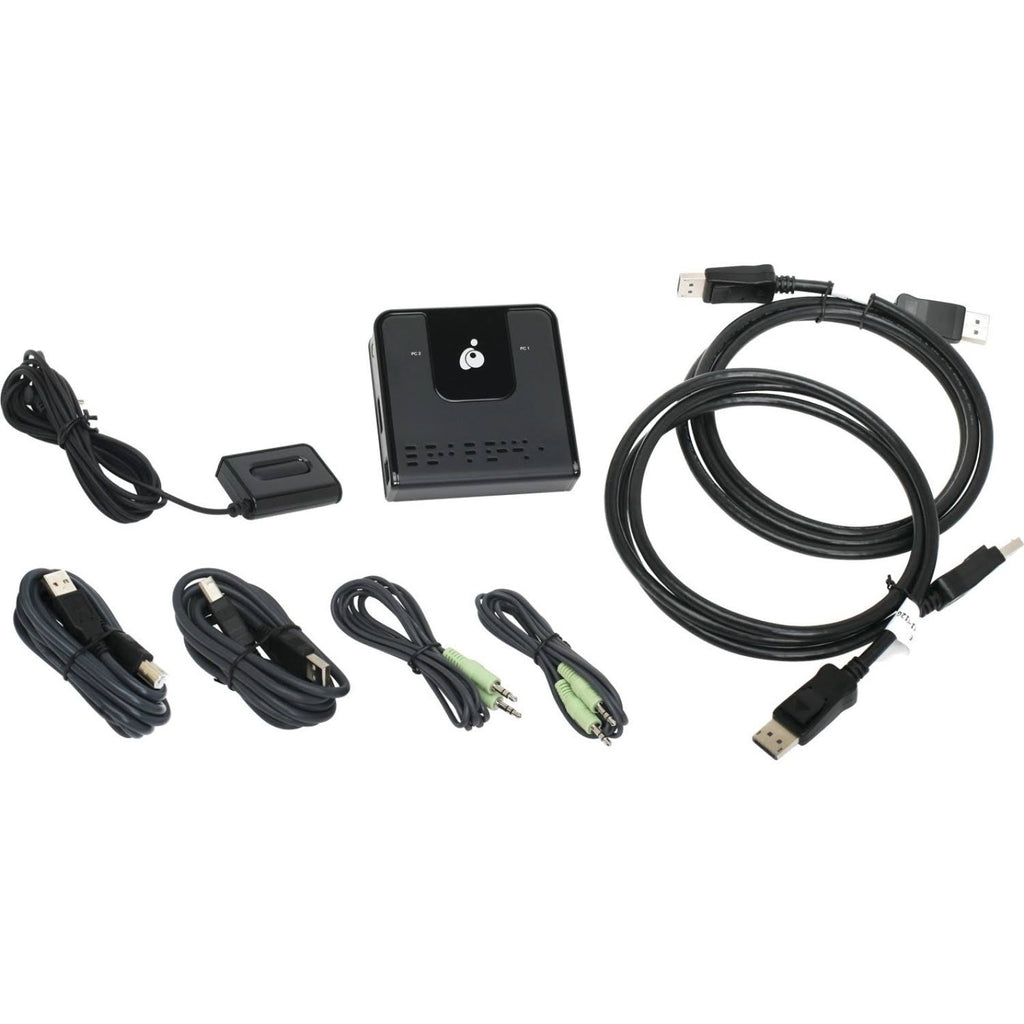 4K DisplayPort KVM Switch with Audio Cables Included, 2 KVM Ports P40742