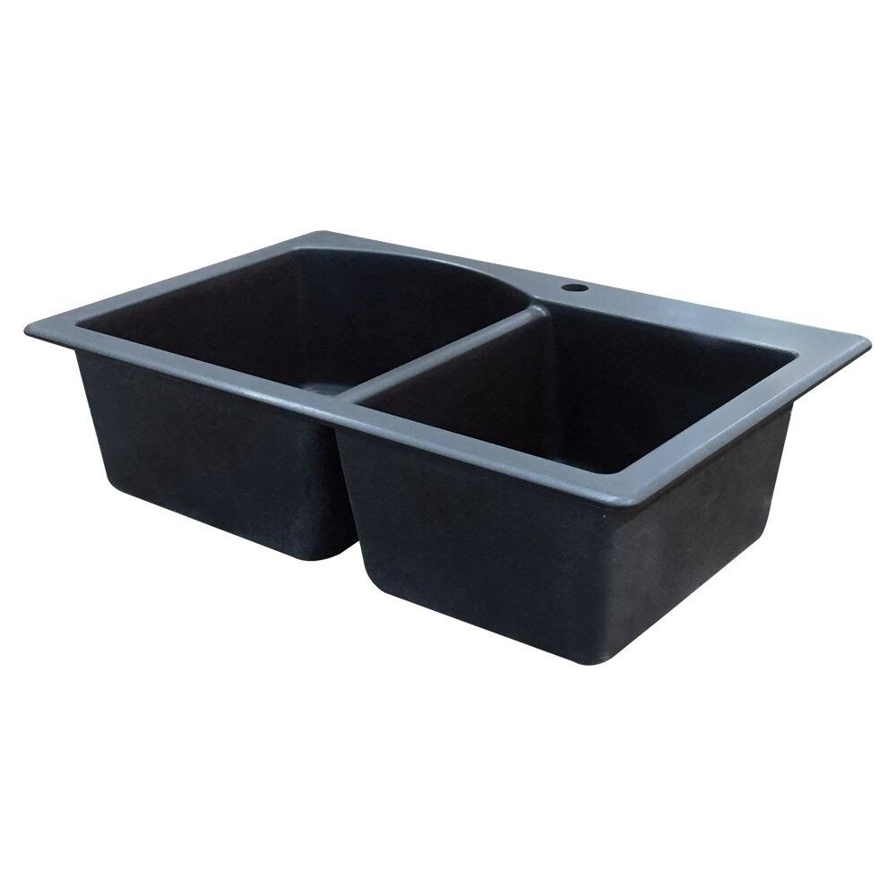 Granite 33-in Drop-In Kitchen Sink in Cafe Latte Z4206