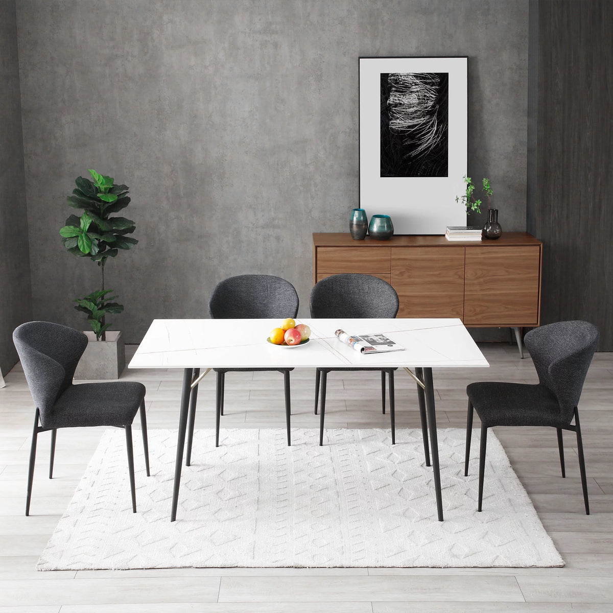 White Porcelain Top Dining Table M207246