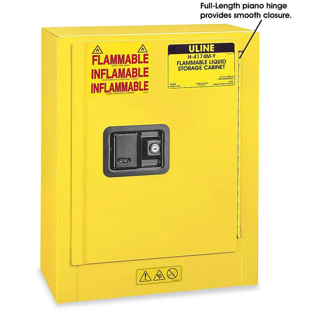Yellow Mini Flammable Storage Cabinet with Manual Doors S91892