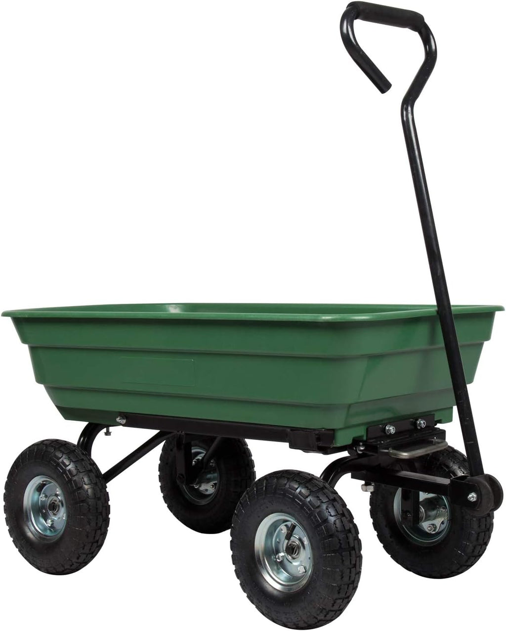 Garden Dump Cart Wagon with Steel Frame and Pneumatic Tires H2428