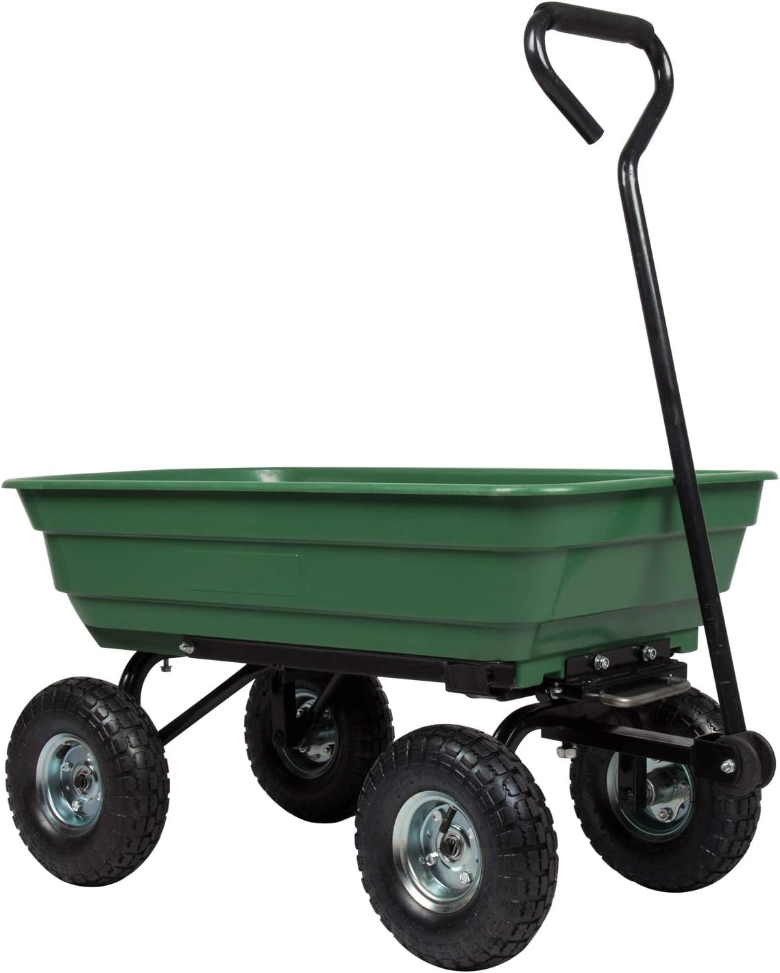 Garden Dump Cart Wagon with Steel Frame and Pneumatic Tires H2428