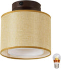 12V RV Interior Light Fixture with On&Off Switch, Beige Fabric Shade K177050