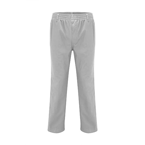 Men's Drawstring Waist Cargo Pants Sweatpants with Zipper Pockets Heavyweight Joggers T411
