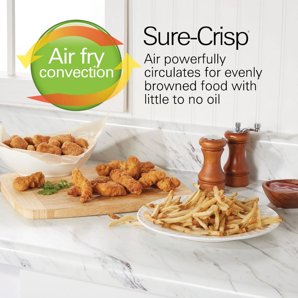 Sure-Crisp Air Fryer Toaster Oven, 6 Slice, Stainless Steel R128478