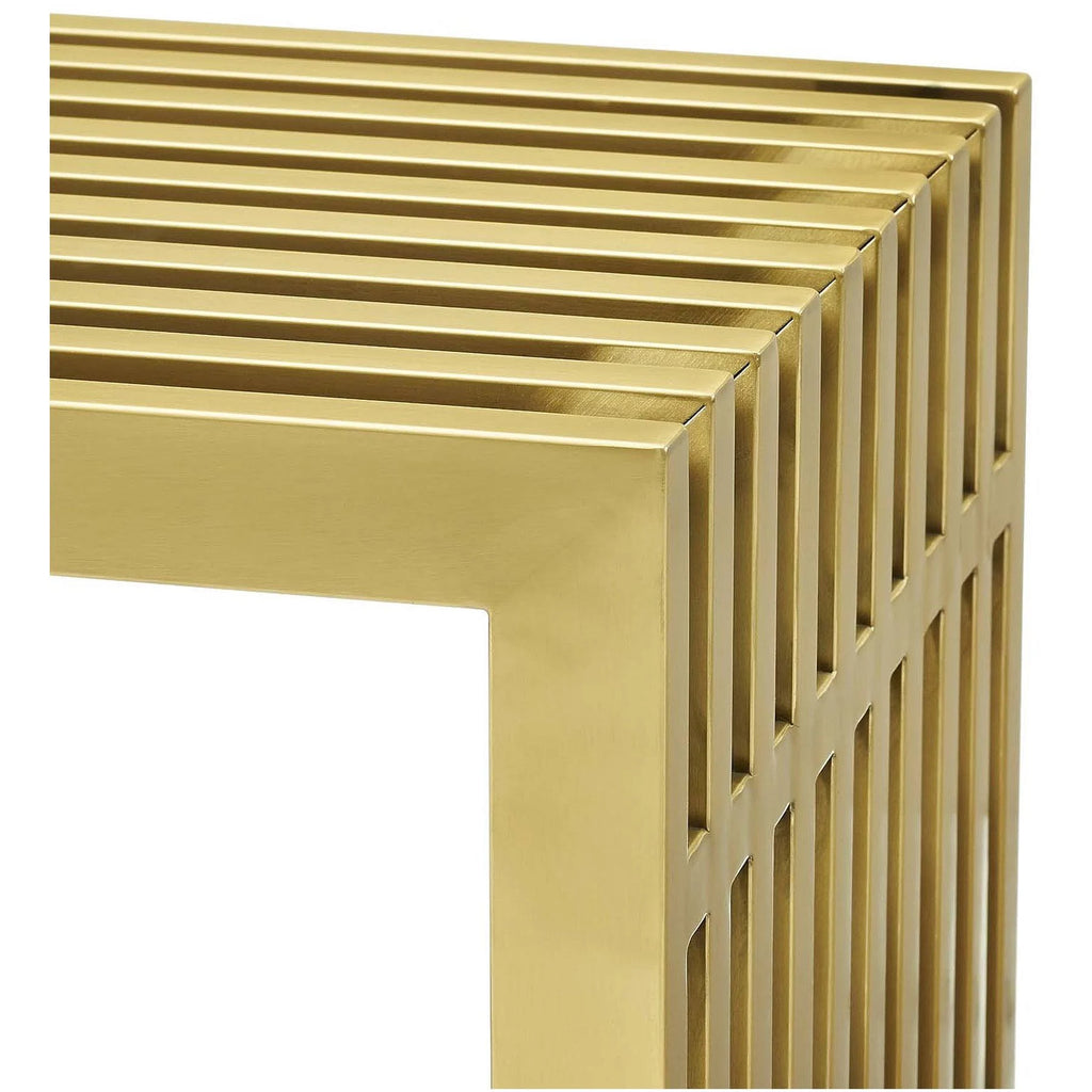 Gold Stainless Steel Console Table Y226
