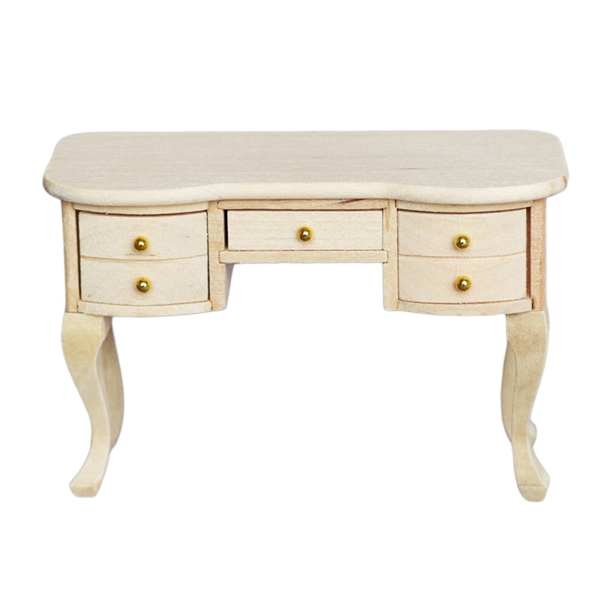 Unpainted Wooden 1:12 Dollhouse Miniature Desk H96971