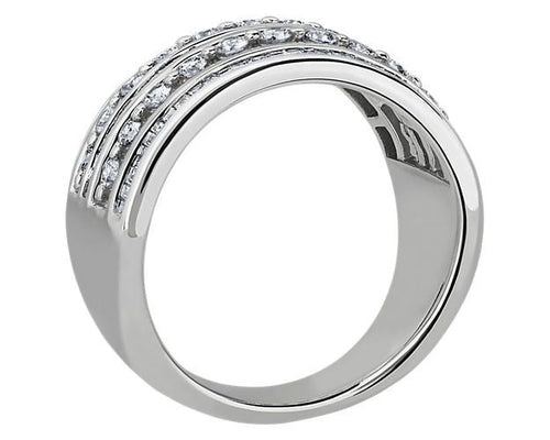 14K White Gold Diamond Eternity Band Size 10.5 D1678