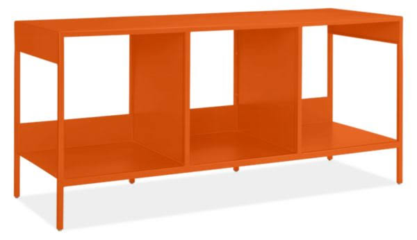 Slim Cubby Bench in Tangerine Orange H169