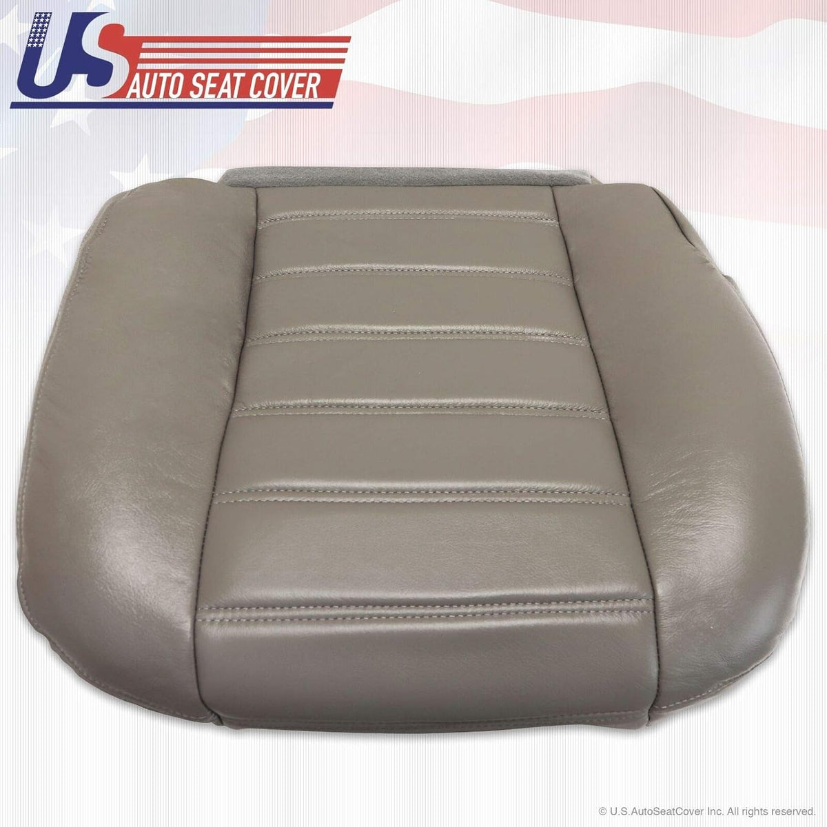 2003 to 2007 Hummer H2 Passenger Bottom Genuine Leather Seat Cover Wheat Gray Y962773