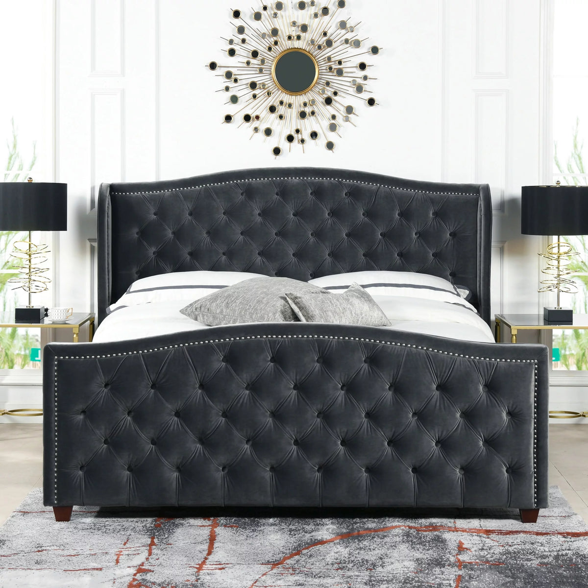 King Velvet Bed I714