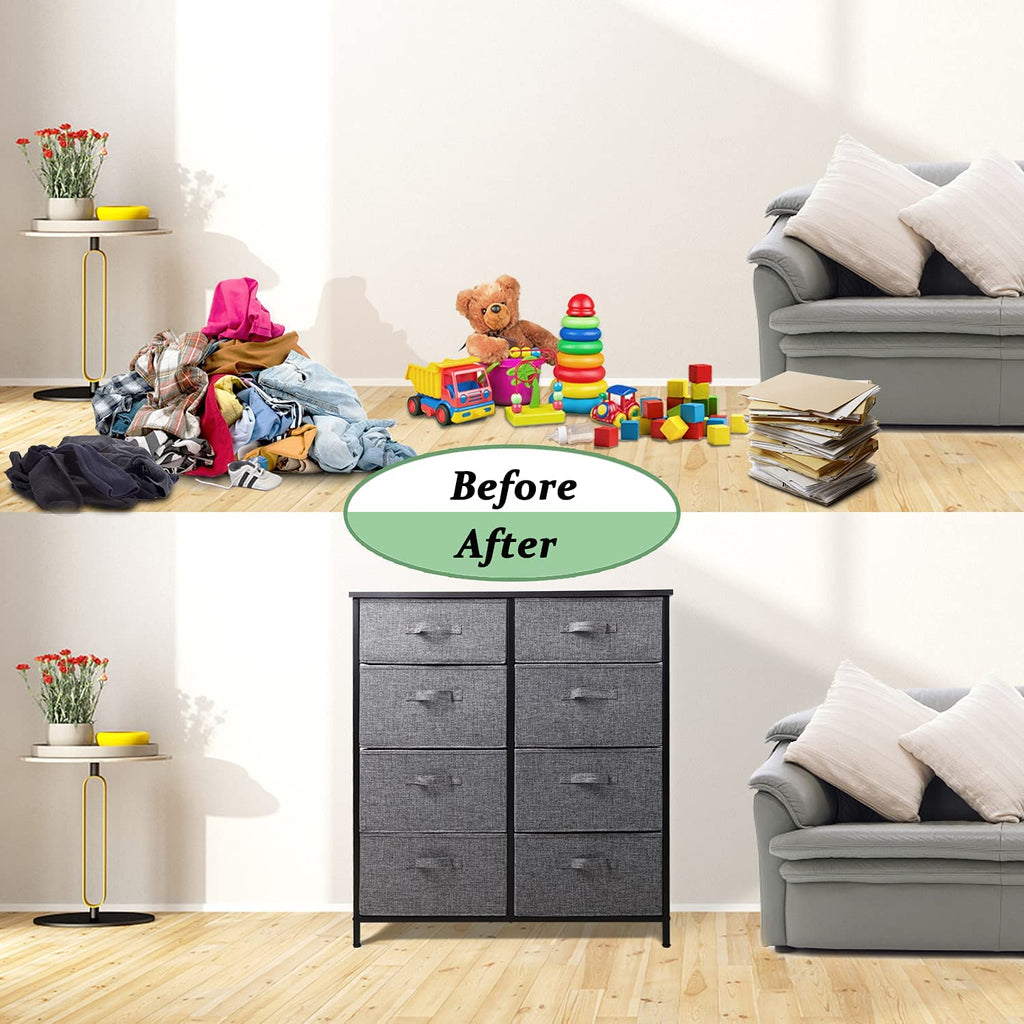 Grey 8 Drawer Dresser Q30766