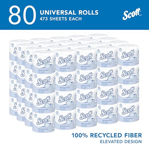 100% Recycled Fiber 2-Ply White Toilet Paper O695135