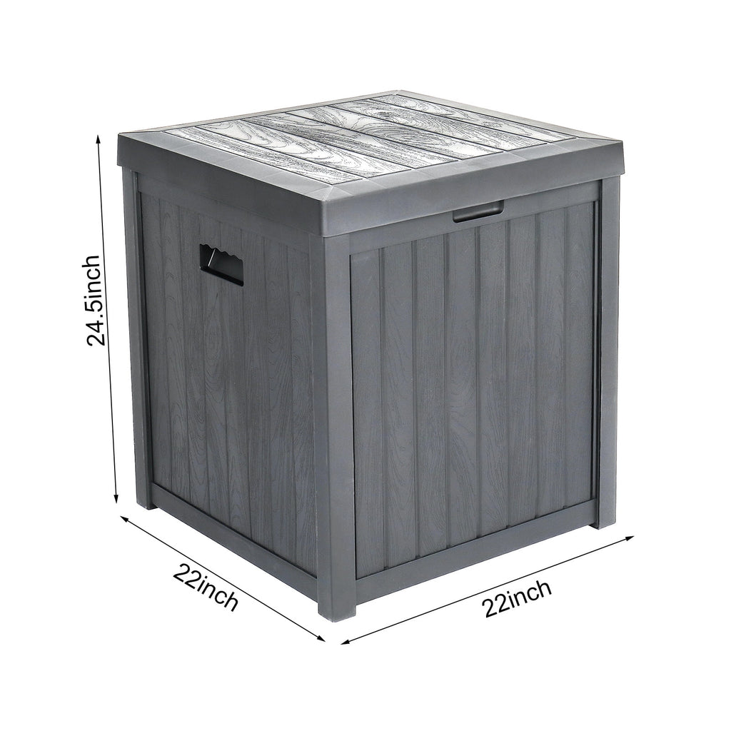Grey 51gal Plastic Storage Deck Box Q230