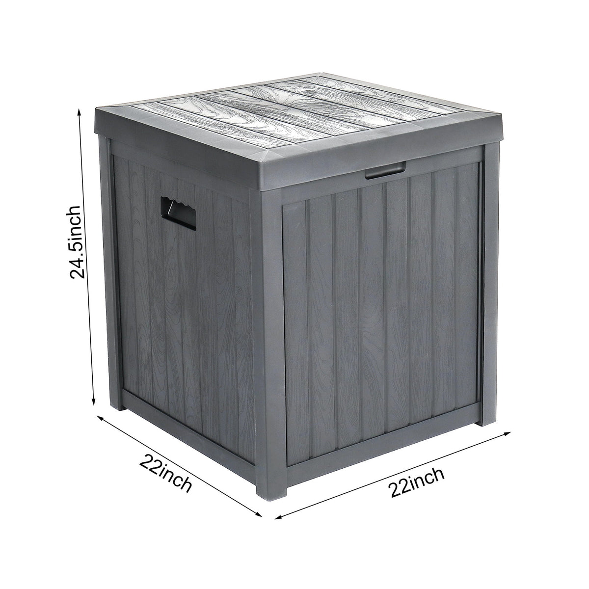 Grey 51gal Plastic Storage Deck Box Q230