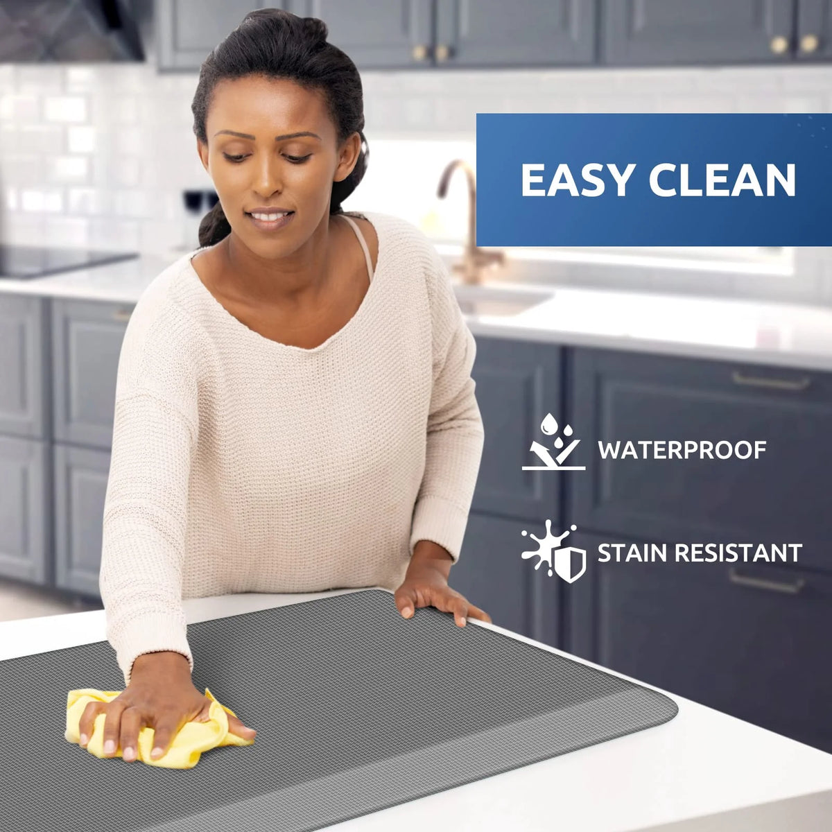 Anti Fatigue Floor Mat, Non-Slip Bottom Standing Desk Mat F478114