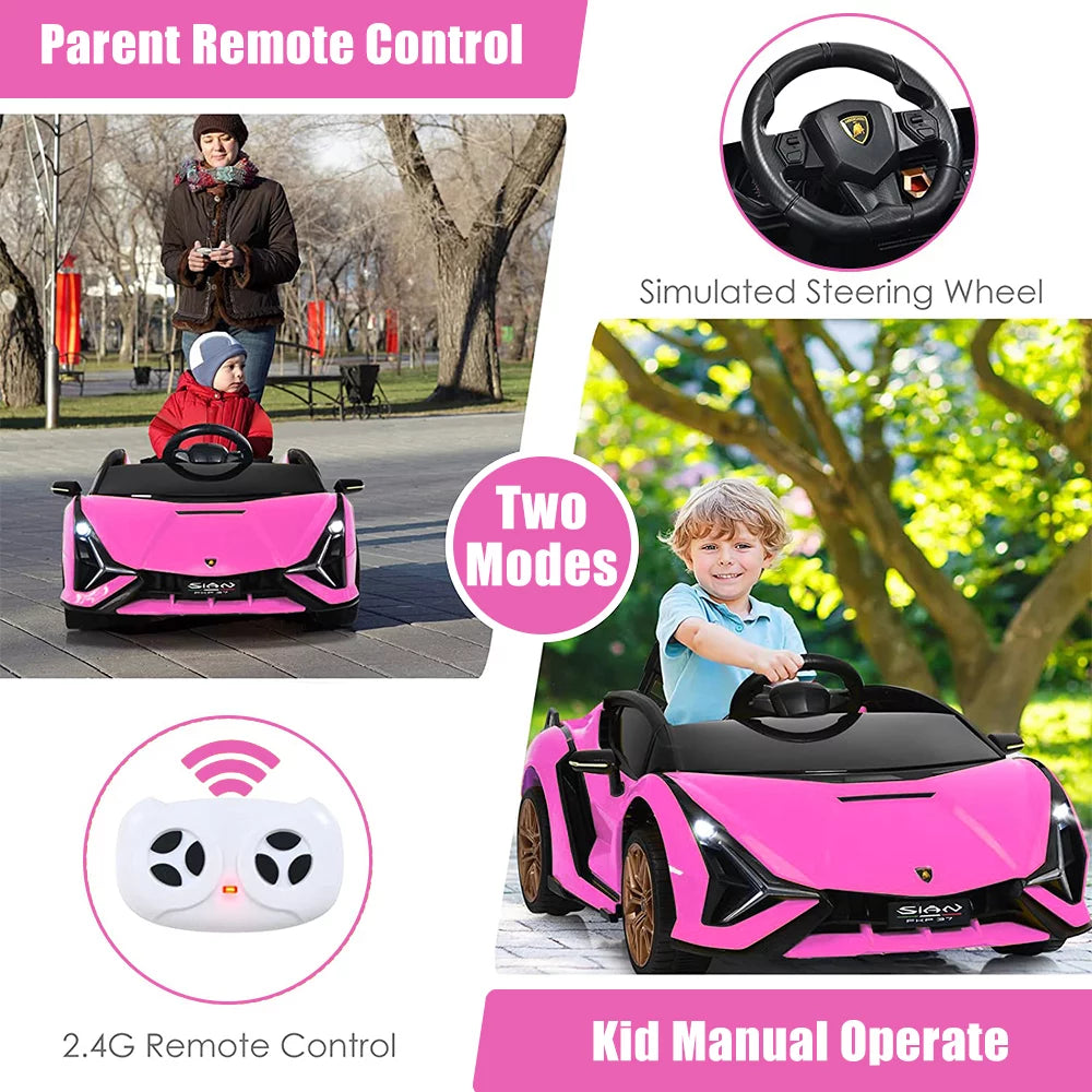 Pink 12V Electric Ride on Car with Remote Control G973994