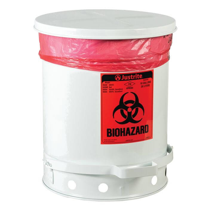10 Gallon Red Biohazard Waste Can G78170