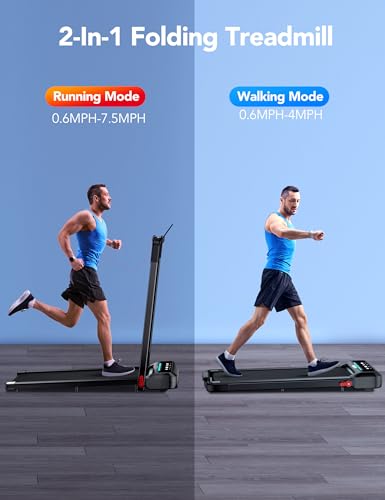 2 in 1 Under Desk Treadmill with Remote Control P30807