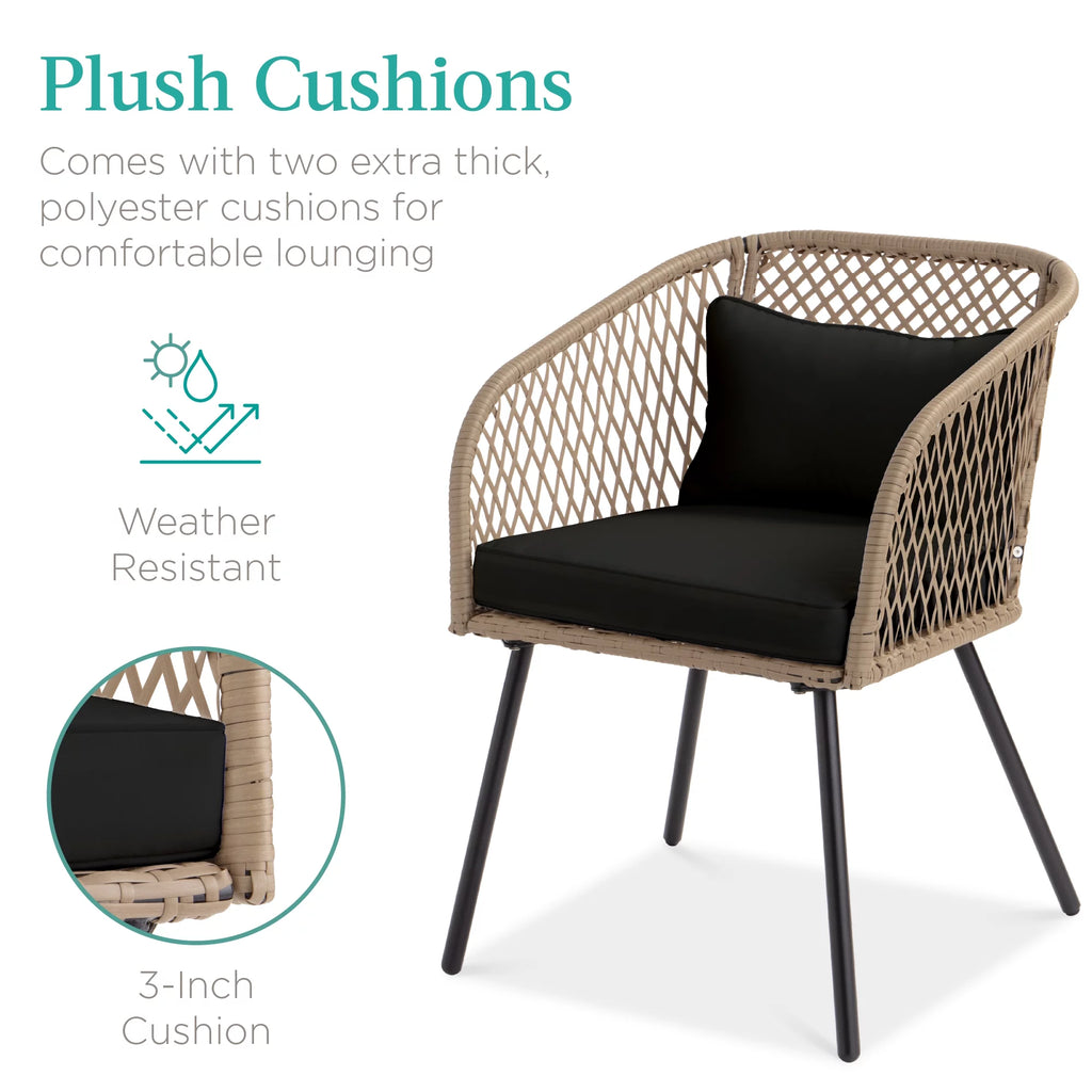 3-Piece Outdoor Wicker Bistro Set K161