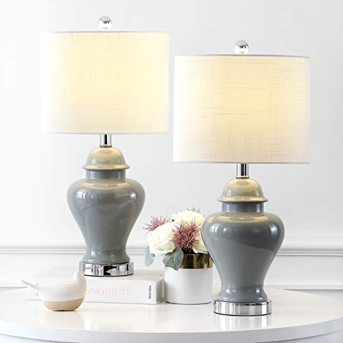 Set of 2 White Ceramic Table Lamps N9077