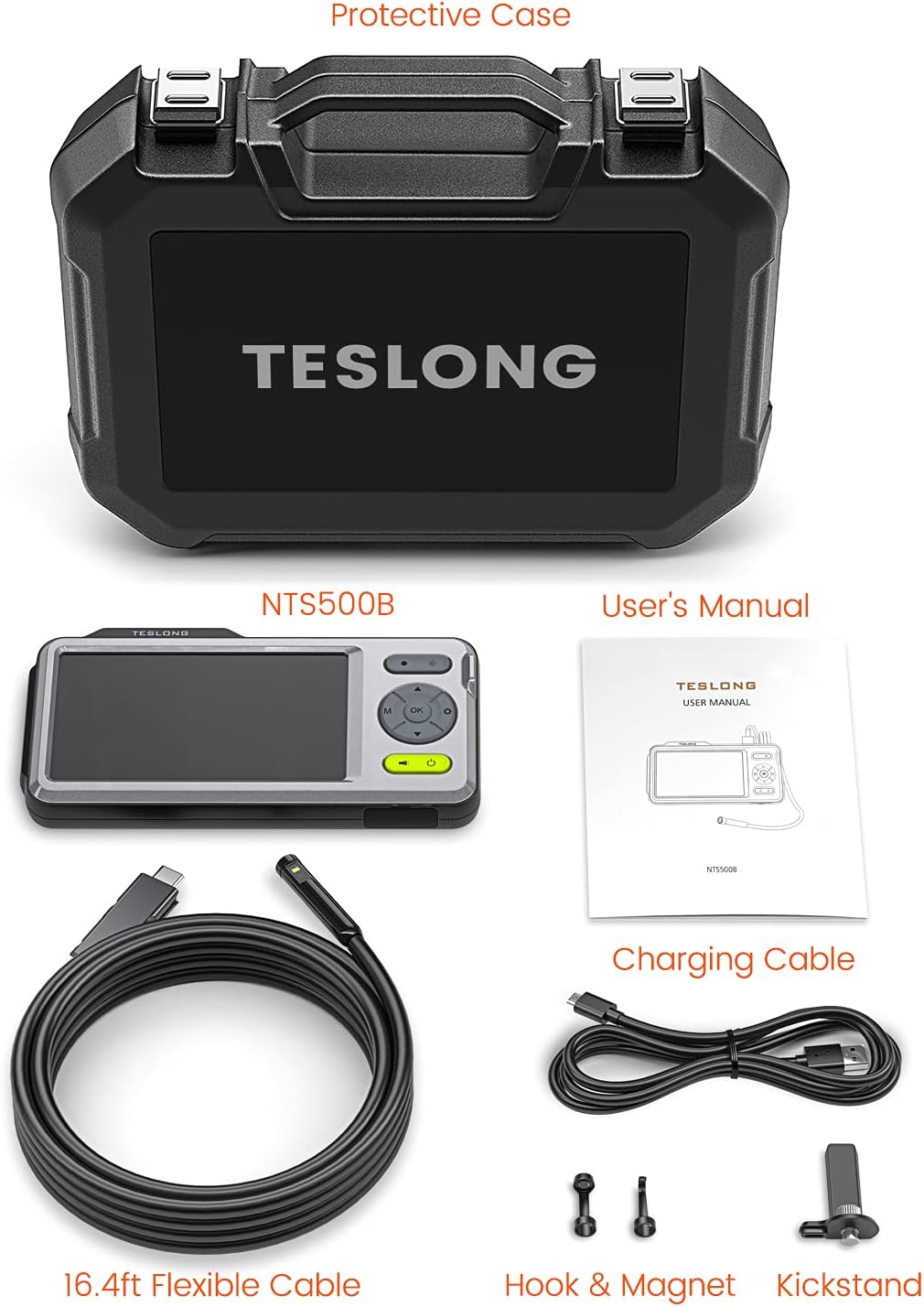Waterproof Triple Lens Inspection Camera with Light V115