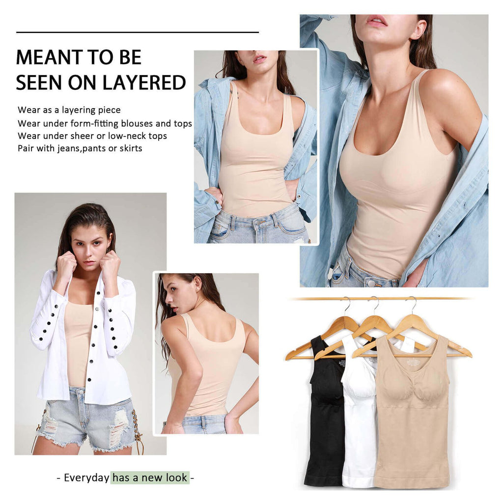 3-Pack Tummy Control Shapewear Tank Tops C649
