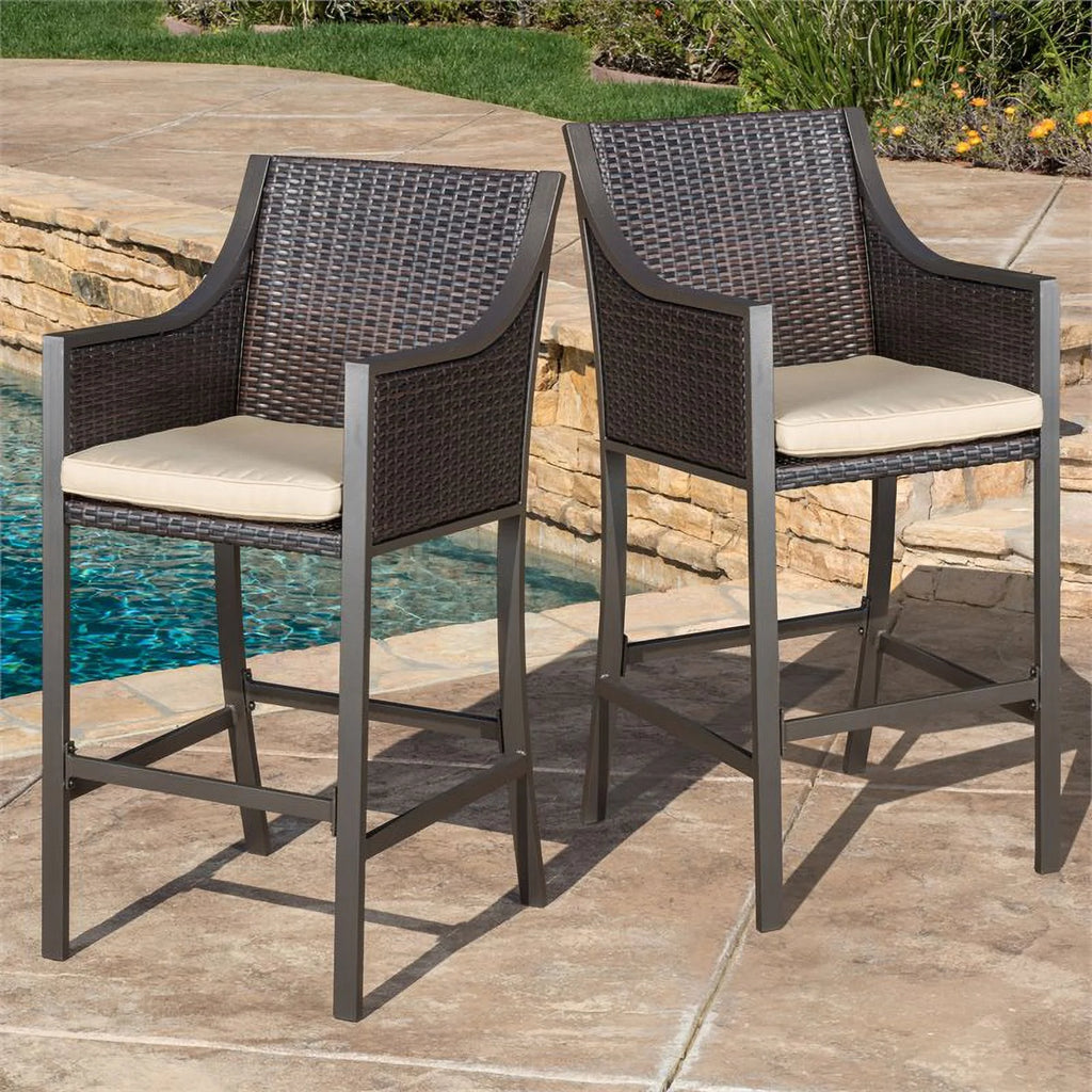 Multi Brown Bar Stool Set of 2 N7615