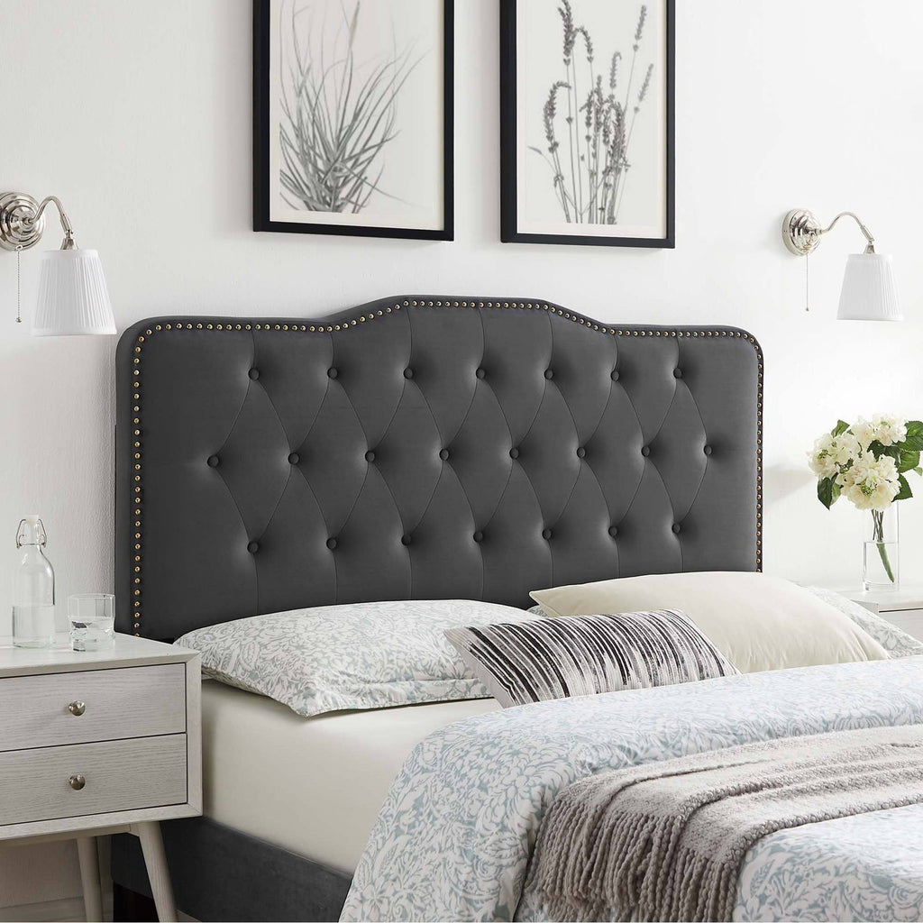 Pink Tufted Velvet Full/Queen Headboard E135