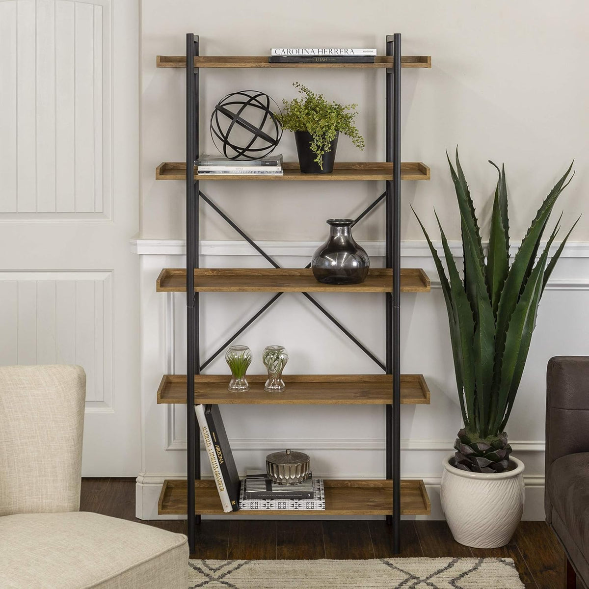 34 Inch Slate Grey Wood Storage Cabinet L2611