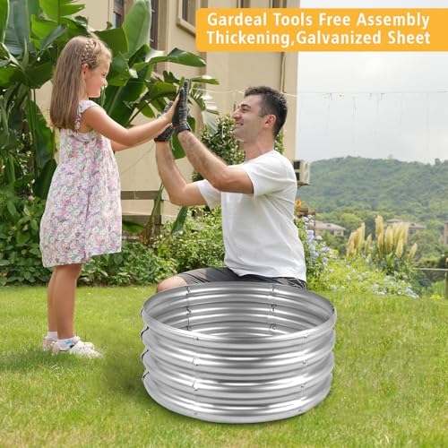 Galvanized Steel Raised Garden Bed Kit 2X2X1FT U344315