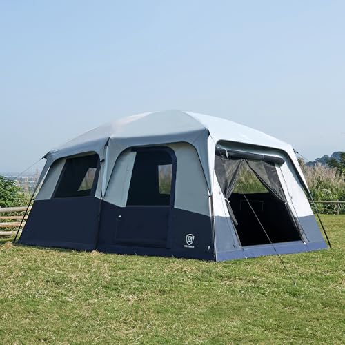 10 Person Blackout Camping Tent with Rainfly and Carry Bag I409