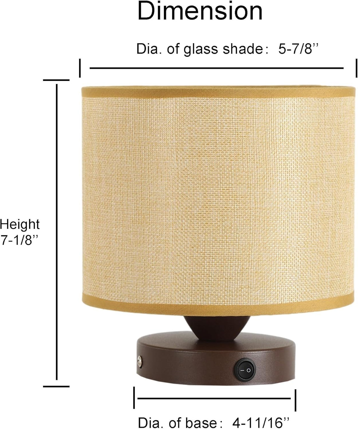 12V RV Interior Light Fixture with On&Off Switch, Beige Fabric Shade K177050