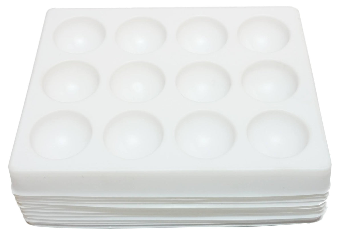White Polystyrene Spot Plates, Case of 120 U5898