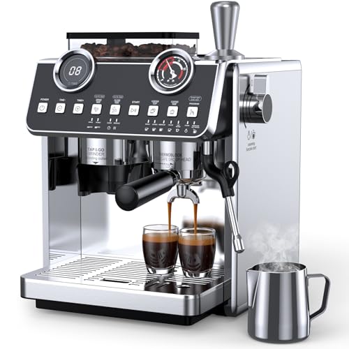 20 Bar 58mm Stainless Steel Espresso Machine with Grinder S3217