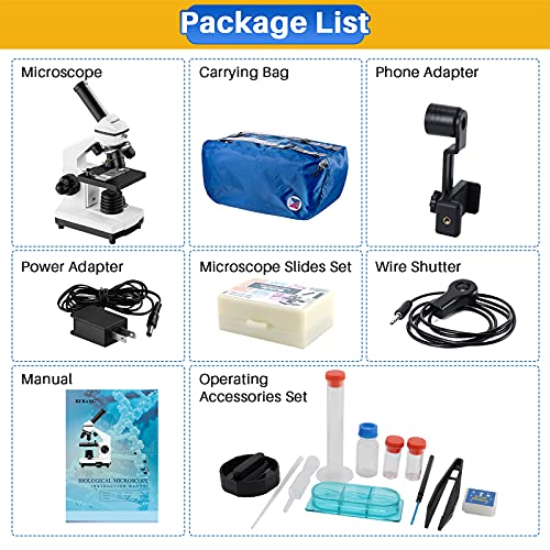 100X-2000X Compound Microscope with Microscope Slides A60401