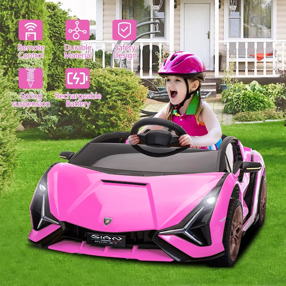 Pink 12V Electric Ride on Car with Remote Control G973994