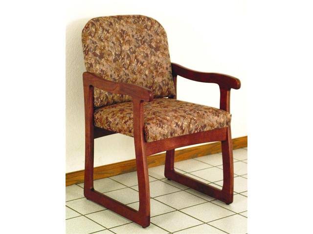 Mahogany Finish Sled Base Armchair P54386