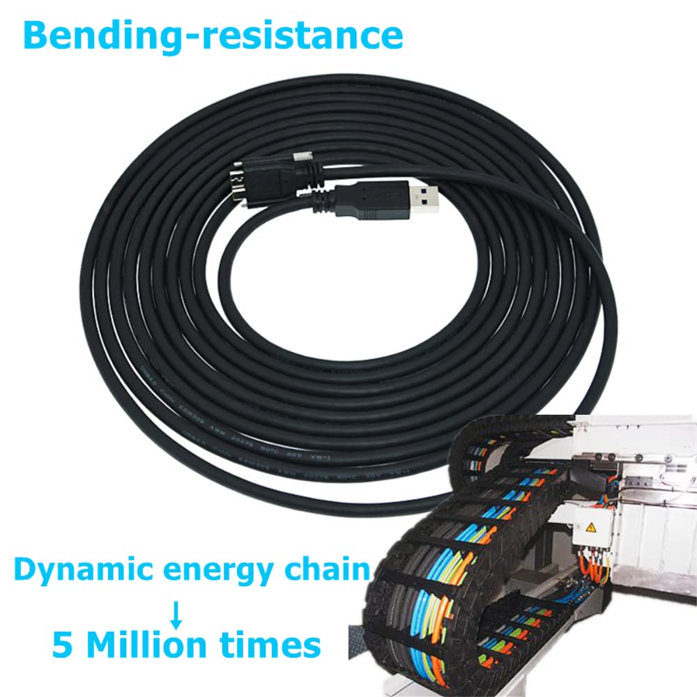 USB 3.0 Cable A/M to Micro B/M Dual Screw Locking 3M Pack of 2 F459