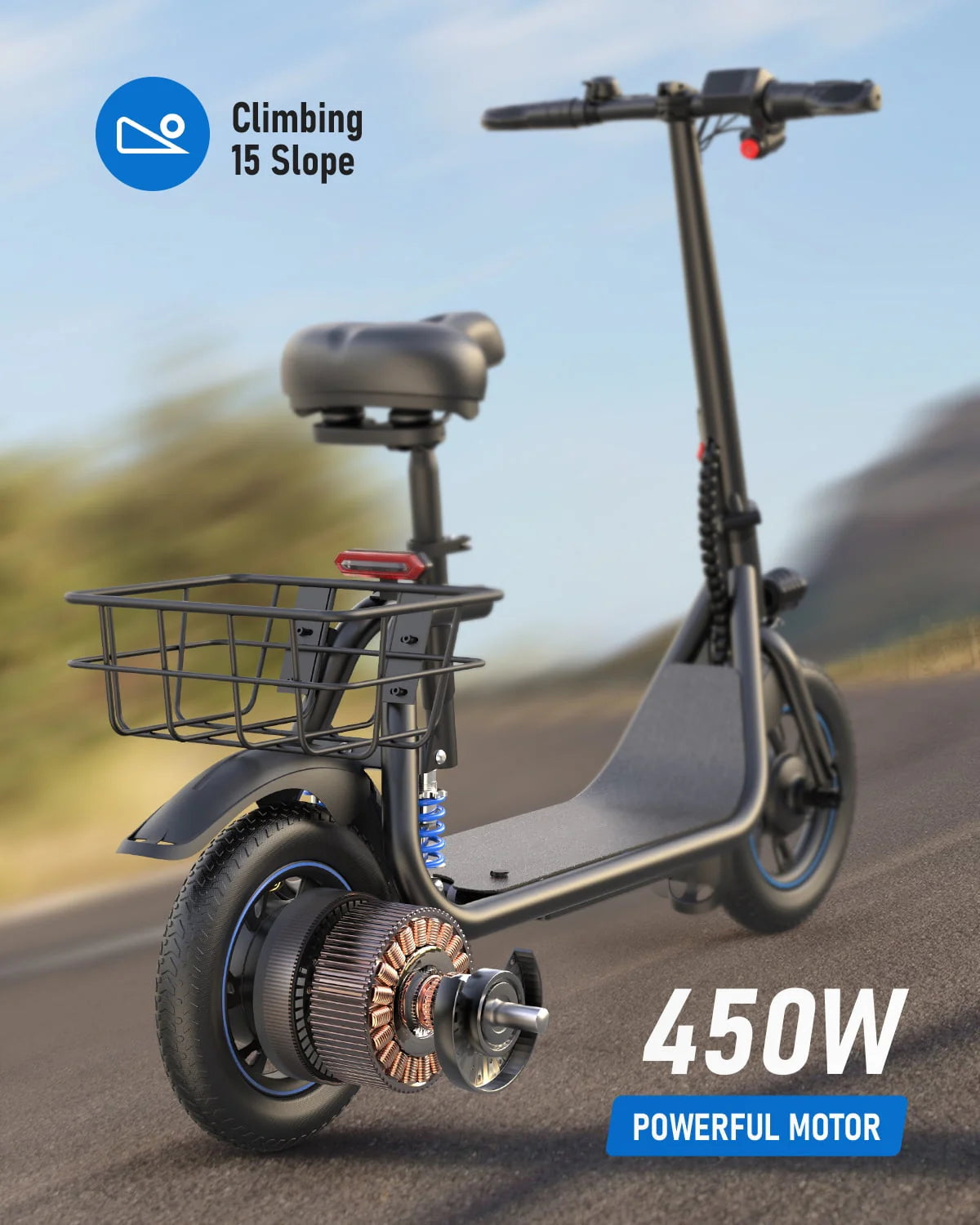 450W Electric Scooter with Seat U693