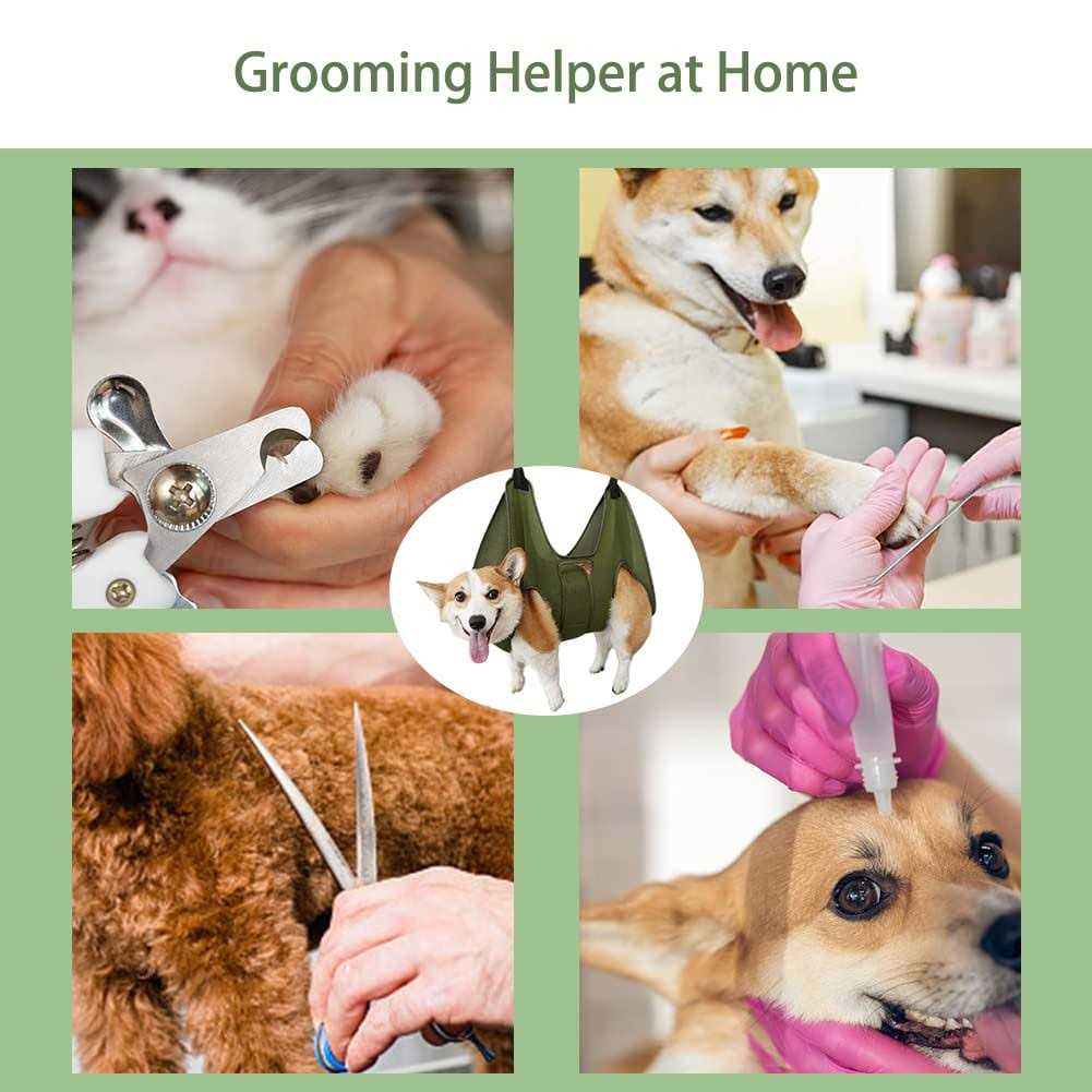 Breathable Dog Grooming Hammock Harness with Nail Clippers N332721